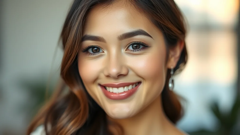 Professional portrait taken with Sony FE 50-150 F2 GM telephoto lens at f2, subject in creamy bokeh, gentle in-studio lighting—high image quality