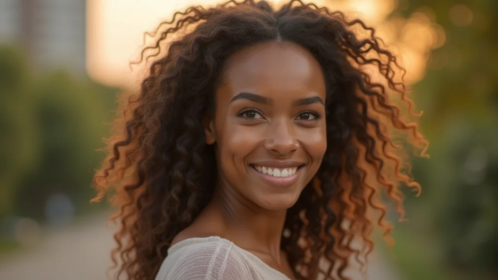 Lifestyle portrait taken with Sony mirrorless camera and 85mm lens, demonstrating best portrait lens for Sony in use with realistic bokeh and natural posing.