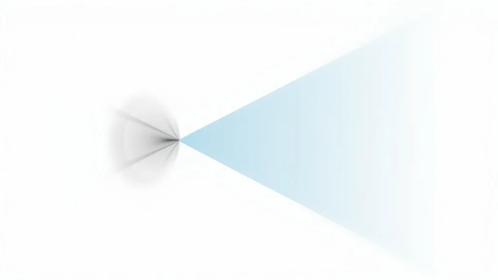 Scientific illustration of a camera lens and focal length, showing how light rays are focused at a single point.