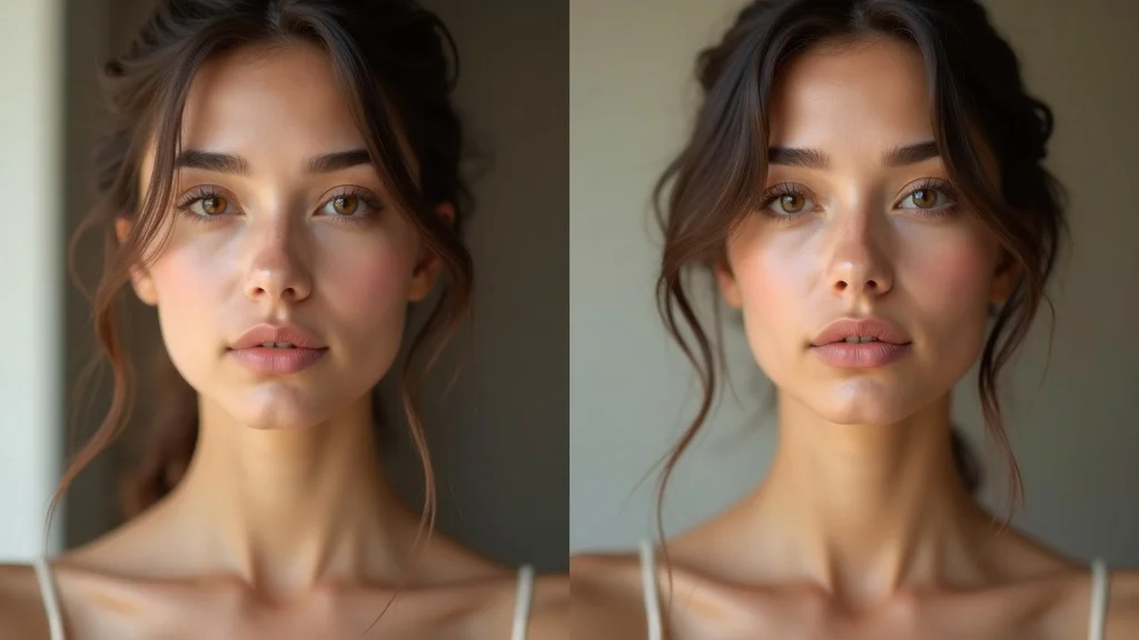Side-by-side comparison showing f/1.8 vs f/2.2 aperture effects in portrait photography