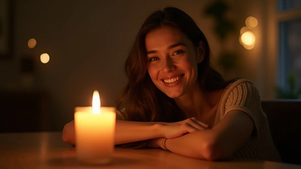 Cozy, warmly-lit portrait with creamy bokeh using Sony FE 50mm f/1.2 GM, best E-mount portrait lens for low light photography and authentic expressions.